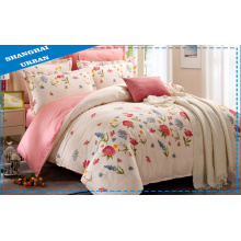 Primavera e Verão 100% algodão Floral Duvet Cover Set